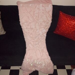 Sparkling Pink Mermaid Tail Sleeping Bag